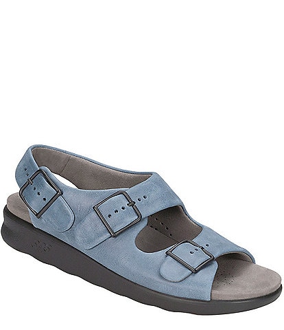 SAS Relaxed Leather Buckle Strap Dad Sandals