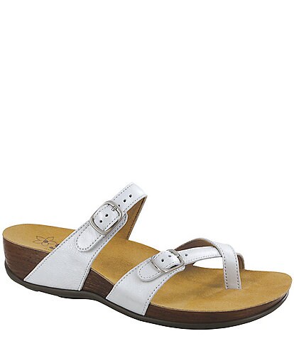 white wide width sandals