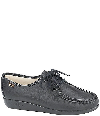 SAS Siesta Leather Wedge Oxfords