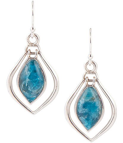 SASSO + SMYTH Athena Genuine Stone and Sterling Silver Drop Earrings