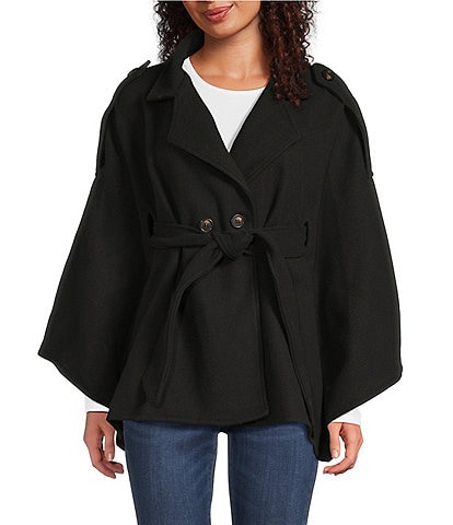 SASSO + SMYTH Belted Button Cape