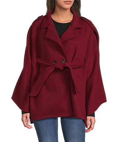 SASSO + SMYTH Belted Button Cape