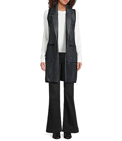 SASSO + SMYTH Herringbone Knit Structured Vest