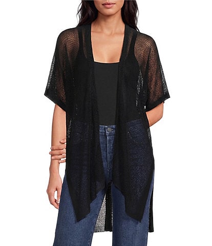 SASSO + SMYTH Open Weave Knit Kimono