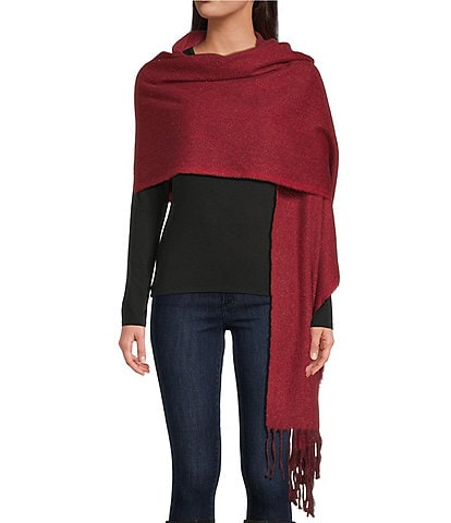 SASSO + SMYTH Solid Brushed Oversized Scarf Wrap