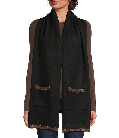 SASSO + SMYTH Solid Contrast Stitch Muffler