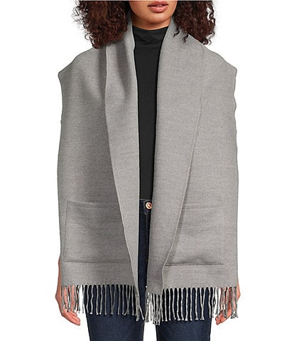 SASSO + SMYTH Solid Pocket Scarf Wrap