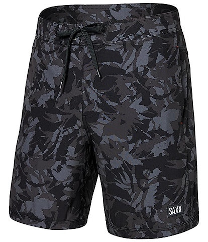 SAXX Betawave Ride Waves Two-In-One Boardie 17#double; Outseam Board Shorts
