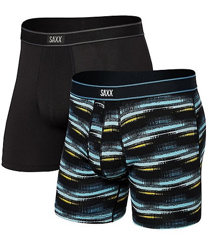 SAXX Daytripper Broadcast-Stripe/Solid 5" Inseam Boxer Briefs 2-Pack