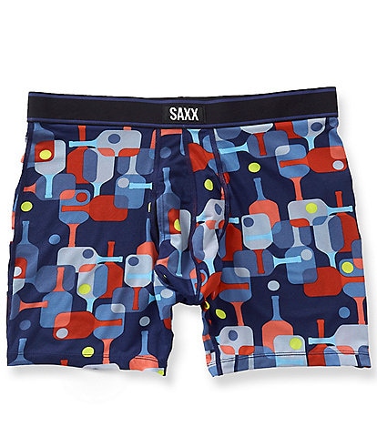 SAXX Daytripper Pickleball Theme Print Comfort Stretch 6#double; Inseam Boxer Briefs