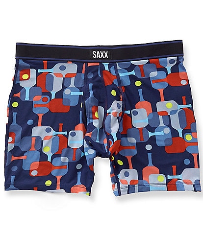 SAXX Daytripper Pickleball Theme Print Comfort Stretch 6#double; Inseam Boxer Briefs