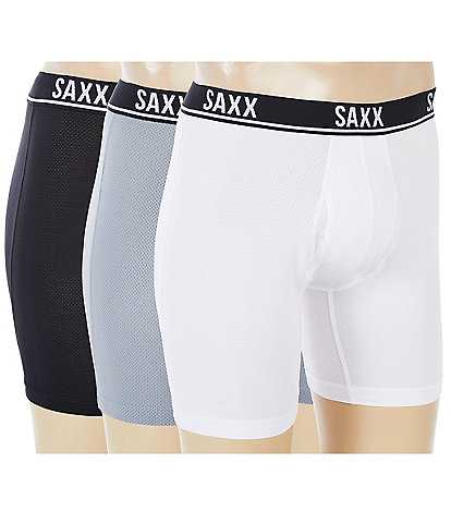 Saxx Essential Performance Mesh Boxer Brief Fly 3-Pack