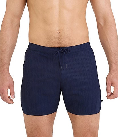 SAXX HarborMaster 2N1 Check Please 5#double; Inseam Solid Swim Trunks