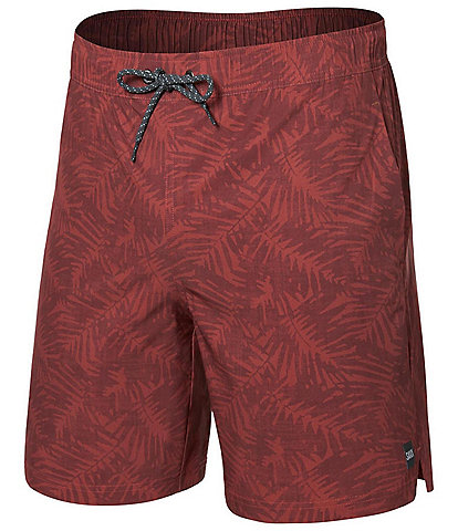 SAXX Multi-Sport Two-In-One Palm Print 7" Inseam Lounge Shorts
