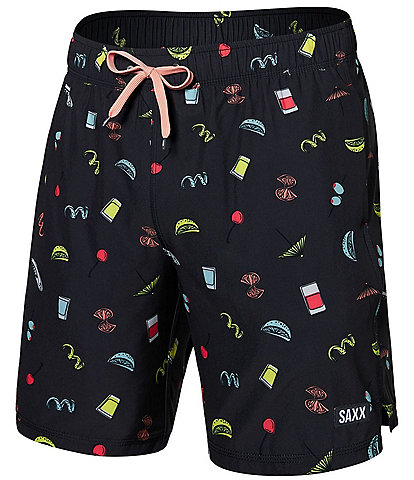 SAXX Oh Buoy Two-In-One Twist And Shots 7#double; Inseam Volley Shorts