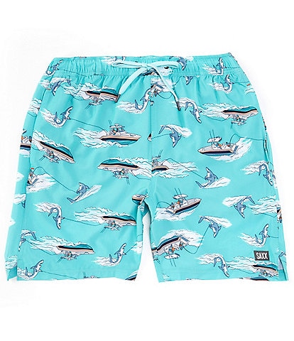SAXX Oh Buoy Two-In-One Sharkski 7#double; Inseam Volley Shorts
