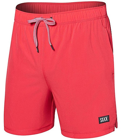 SAXX Oh Buoy Two-In-One Solid 5" Inseam Swim Trunks