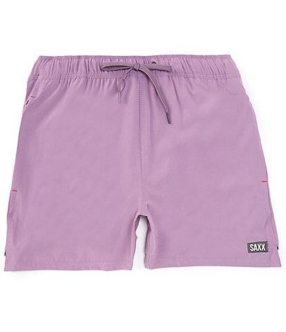 SAXX Oh Buoy Two-In-One Solid 5" Inseam Swim Trunks