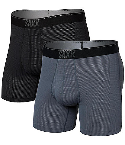 SAXX Quest Quick-Dry Mesh 5" Inseam Boxer Briefs 2-Pack