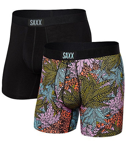 SAXX Sub Tropic-Print/Solid Boxer Briefs 2-Pack