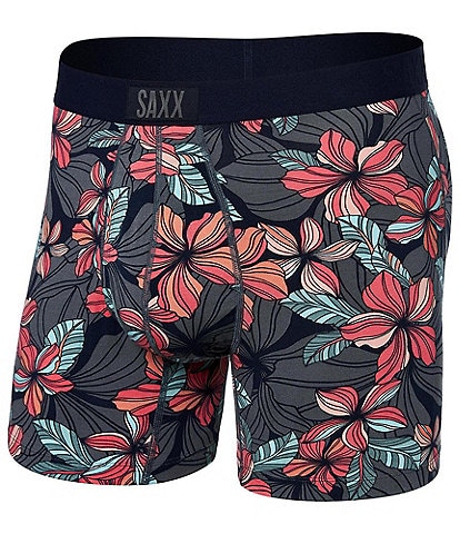 SAXX Ultra Soft Tropical Floral Printed 5#double; Inseam Boxer Briefs