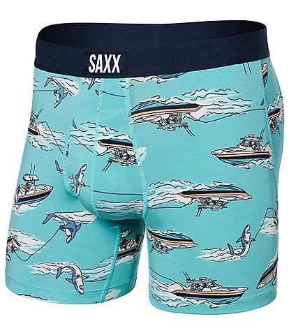 SAXX Ultra Super Soft Shark Print 5#double; Inseam Boxer Briefs