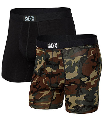 SAXX Vibe Super Soft Camo/Black 5 Inseam Boxer Briefs 2-Pack