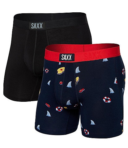 SAXX Sub Tropic-Print/Solid Boxer Briefs 2-Pack