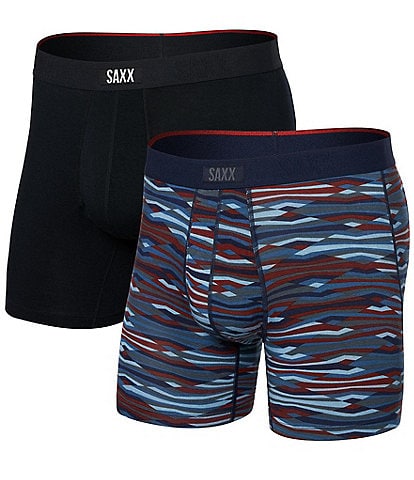 SAXX Vibe Xtra 6 Solid/Printed 6" Inseam Boxer Briefs 2-Pack