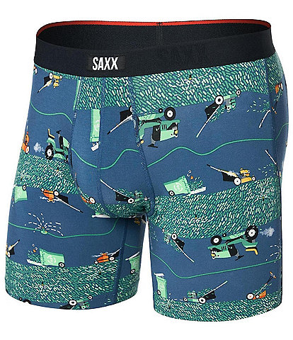 SAXX Vibe Xtra Slim Lawn Equipment Printed 6#double; Boxer Briefs