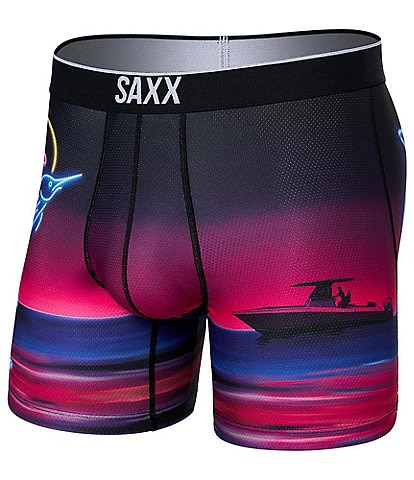 SAXX Volt Breathable Mesh Slim Fit Marlin Sunset 5#double; Inseam Boxer Briefs