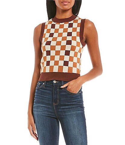 Say What Mini Checkered Vest