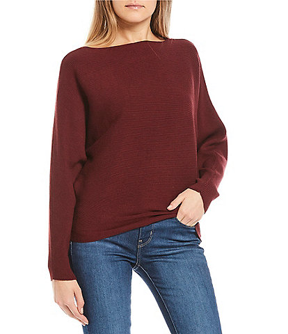 Say What Ribbed Dolman Sleeve Sweater