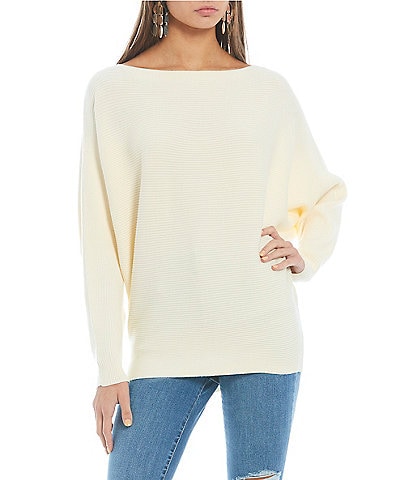 Say What Ribbed Dolman Sleeve Sweater