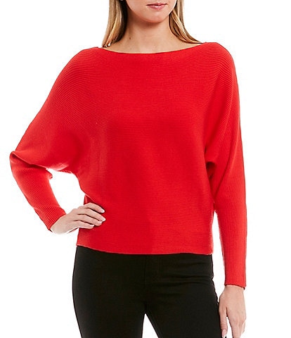 Say What Ribbed Dolman Sleeve Sweater