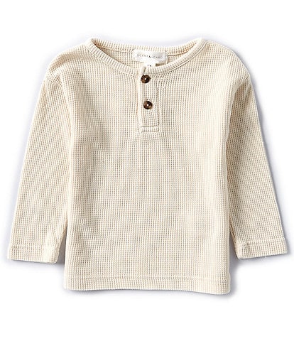 Scene&Heard Baby Boys 3-24 Months Long Sleeve Waffle Knit Henley T-Shirt