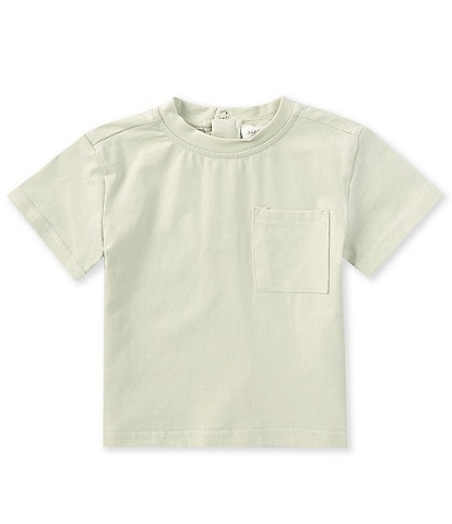 Scene&Heard Baby Boys 3-24 Months Round Neck Short Sleeve Front Pocket T-Shirt