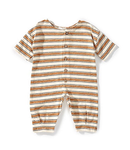 Scene&Heard Baby Boys Stripe Short Sleeve Shortall