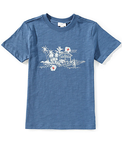 Scene&Heard Big Boys 8-20 Floral Screen Print T-Shirt