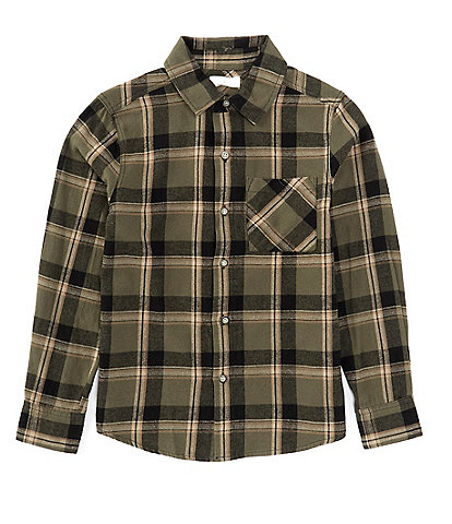 Scene&Heard Big Boys 8-20 Long Sleeve Plaid Woven Shirt