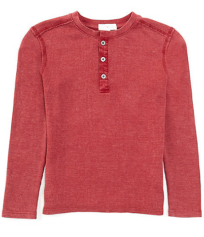 Scene&Heard Big Boys 8-20 Long Sleeve Thermal Henley Shirt