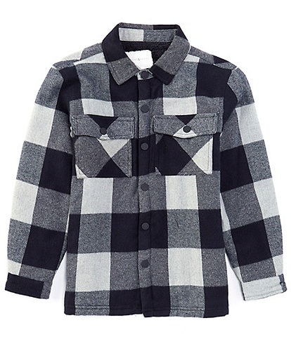 Scene&Heard Big Boys 8-20 Sherpa Lined Plaid Shacket