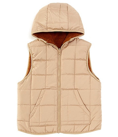 Scene&Heard Big Boys 8-20 Sherpa Lined Reversible Hooded Vest