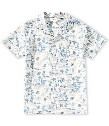 Scene&Heard Big Boys 8-20 Tropical Scene Woven Shirt