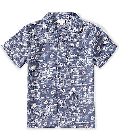 Scene&Heard Big Boys 8-20 Tropical Scene Woven Shirt