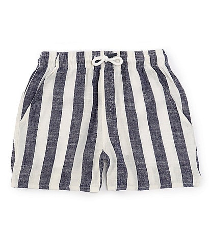 Scene&Heard Big Boys 8-20 Vertical Stripe Linen Blend Seersucker Pull-On Shorts