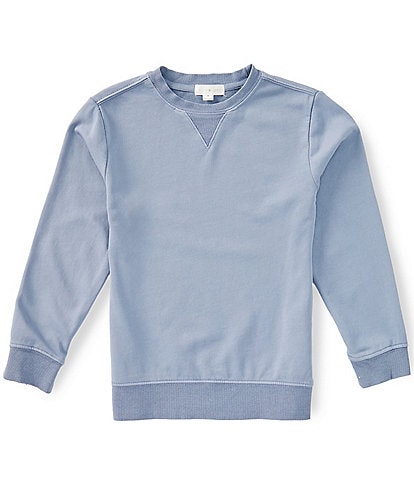 Scene&Heard Big Boys Distressed Long Sleeve Crew Neck Sweatshirt