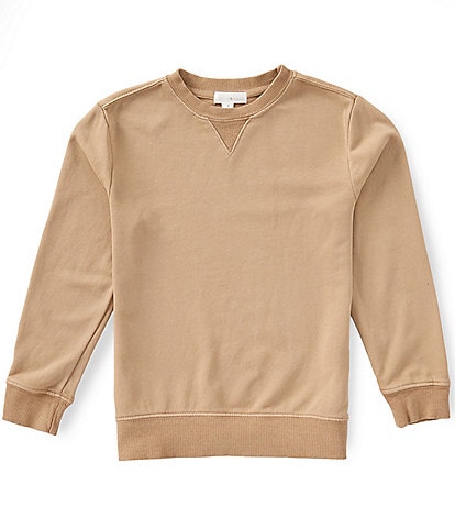 Scene&Heard Big Boys Distressed Long Sleeve Crew Neck Sweatshirt