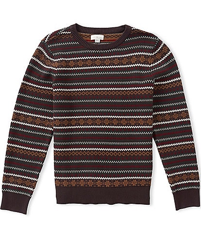 Scene&Heard Big Boys Fair Isle Long Sleeve Pullover Sweater