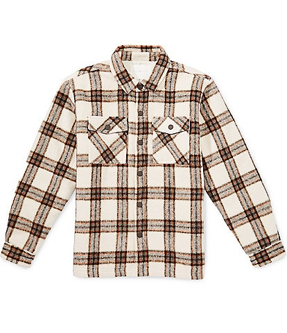 Scene&Heard Big Boys Plaid Sherpa Lined Shacket
